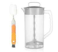 Lot de 2 pichets de mélange polyvalents - 2000 ml - Anti-fuite - En plastique - Pour boissons, limonade, jus, thé glacé