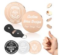 Lot de 2 pièces de décision personnalisées, pièce de monnaie de décision personnalisée avec texte du logo, cadeau amusant pour petit ami, petite amie, mari, épouse, jeton de poche (or rose)