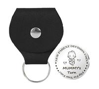 Lot de 2 pièces de monnaie de décision pour les mamans et les papas, aide à la décision pour les parents, pièce de monnaie double face en acier inoxydable, souvenir inspirant et original pour les