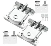 Lot de 2 pièces de porte de placard coulissante, kit de rechange pour porte de placard coulissante, guides de porte coulissante, rouleaux compatibles avec les portes de placard Stanley/Spacepro/iSpace