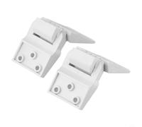 Lot de 2 pièces de rechange en plastique pour porte pliante 3 trous pour congélateurs, simple avec composition ABS, charnière blanche, installation et SM
