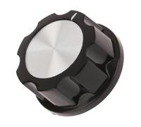 Lot de 2 pièces de rechange for bouton de minuterie for four à friteuse à air Cadran en plastique 35 mm de diamètre Trou d'arbre de 6 mm Noir Accessoires for appareils de cuisine