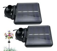 Lot de 2 pièces de rechange pour lampe solaire, boîtier batterie étanche 2, 5 x 3 avec capteur lumière, panneau solaire jardin extérieur pour éclairage d'allée et paysage