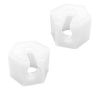Lot de 2 pièces de rechange pour Sodastream - Écrou de rechange - Compatible avec Sodastream Crystal 1.0 et 2.0, Jet, Spirit, Easy, Crystal, Terra, Duo 1.0 et 2.0 (blanc)