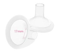 Lot de 2 pièces de tire-lait pour Medela, brides souples ovales de 17 mm avec angle d'ouverture plus large de 106 degrés pour pompe Medela Symphony, PersonalFit, Freestyle, Maxflow, Freestyle Flex