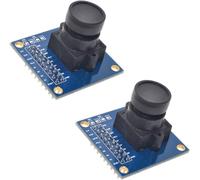 Lot de 2 pièces OV7670 640 x 480 0,3 Mega 300 KP VGA CMOS Camera Module I2C pour Arduino Arm FPGA