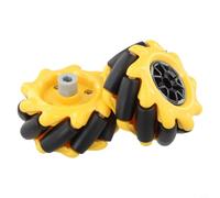 Lot de 2 pièces pour roue mécanique 48 mm omnidirectionnelle pour moteur TT DIY pour kit de châssis intelligent