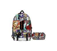 Lot de 2 pièces Sac à Dos, Trousse à crayon Chainsaw Man pour Garçon et Filles (SD3574) Multicolore