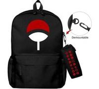 Lot de 2 pièces Sac à Dos, Trousse à crayons Naruto pour Garçon et Filles (SD1661) 40*22*45 cm Noir