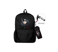 Lot de 2 pièces Sac à Dos, Trousse à crayons Naruto pour Garçon et Filles (SD1663) 40*22*45 cm Noir