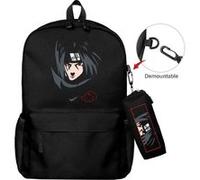 Lot de 2 pièces Sac à Dos, Trousse à crayons Naruto pour Garçon et Filles (SD1663) 40*22*45 cm Noir
