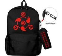 Lot de 2 pièces Sac à Dos, Trousse à crayons Naruto pour Garçon et Filles (SD1664) 40*22*45 cm Noir