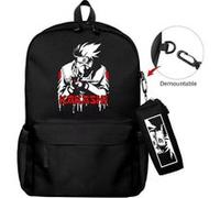 Lot de 2 pièces Sac à Dos, Trousse à crayons Naruto pour Garçon et Filles (SD1667) 40*22*45 cm Noir G