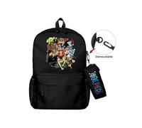 Lot de 2 pièces Sac à Dos, Trousse à crayons One Piece pour Garçon et Filles (SD1650) 40*22*45 cm Noir