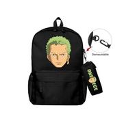 Lot de 2 pièces Sac à Dos, Trousse à crayons One Piece pour Garçon et Filles (SD1652) 40*22*45 cm Noir