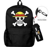 Lot de 2 pièces Sac à Dos, Trousse à crayons One Piece pour Garçon et Filles (SD1653) 40*22*45 cm Noir