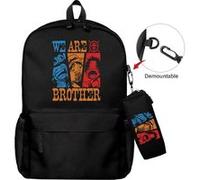 Lot de 2 pièces Sac à Dos, Trousse à crayons One Piece pour Garçon et Filles (SD1655) 40*22*45 cm Noir Noir G