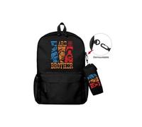 Lot de 2 pièces Sac à Dos, Trousse à crayons One Piece pour Garçon et Filles (SD1655) 40*22*45 cm Noir