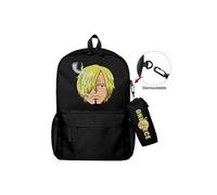 Lot de 2 pièces Sac à Dos, Trousse à crayons One Piece pour Garçon et Filles (SD1657) 40*22*45 cm Noir