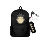 Lot de 2 pièces Sac à Dos, Trousse à crayons Spirited Away pour Garçon et Filles (SD1670) 40*22*45 cm Noir