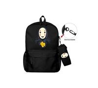 Lot de 2 pièces Sac à Dos, Trousse à crayons Spirited Away pour Garçon et Filles (SD1673) 40*22*45 cm Noir