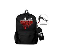 Lot de 2 pièces Sac à Dos, Trousse à crayons Stranger Things pour Garçon et Filles (SD1693) 40*22*45 cm Noir