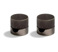 Lot de 2 pièces - Sarè Fixation murale, passe-câble en métal pour câble textile - Titane satiné
