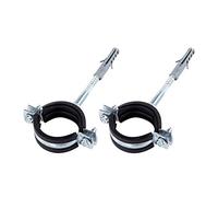 (Lot de 2 pièces) Supports de tuyau métallique simple anti-vibration Clips Pinces Doublure caoutchouc pour tuyaux Ø 40-45 mm (2)