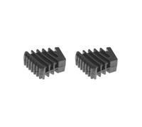 Lot de 2 pieds de batterie en caoutchouc pour matériel de batterie, support de cymbale, petit format, noir