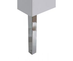 Lot de 2 pieds de meuble cubiques - chromé brillant - longueur 250 mm Néova