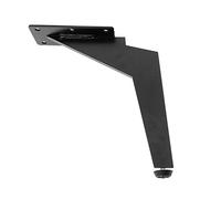 Lot de 2 pieds de meubles en métal brossé pour armoire, salle de bain, table basse, commode, fauteuil, table, pieds de canapé noirs