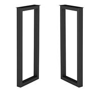 Lot de 2 pieds de meubles en métal noir de 100 cm de haut, cadre de bureau, pieds de support, parfaits pour les tables basses et les bureaux d'ordinateur, longs pieds de table robustes et élégants