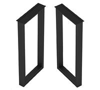 Lot de 2 pieds de meubles en métal noir de 100 cm de haut, cadre de bureau solide, parfait pour tables basses et bureaux d'ordinateur, pieds longs durables