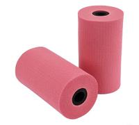Lot de 2 pieds de rechange en mousse pour extensions de jambe pour rouleaux de banc de musculation, adaptés aux machines de gym supportant des tubes de 22 à 32 mm avec adaptateur (140 mm, rose rouge)