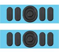 Lot de 2 pieds de souris compatibles avec Logitech G304/G305 Souris de jeu Arrondi Bords incurvés Pieds de souris Accessoires de souris 0,7 mm d'épaisseur Noir