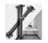 Lot de 2 pieds de support d'évier réglables en acier inoxydable, installation sans perçage pour évier de cuisine, hauteur réglable de 50 à 80 cm