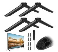 Lot de 2 pieds de support TV universels avec coussinets antidérapants pour téléviseurs TCL 32, 40, 49, 50, 55", compatibles avec les téléviseurs Samsung Hisense Sharp, support de rechange avec 8 vis