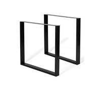 IDMarket - Lot de 2 Pieds de Table carrés 78x71 cm Design Industriel
