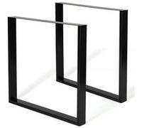 IDMarket - Lot de 2 Pieds de Table carrés 78x71 cm Design Industriel