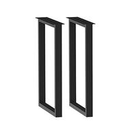 Lot de 2 pieds de table en métal carrés durables, hauteur réglable de 15,2 cm/24,9 cm/43,2 cm/61 cm/71,1 cm/99,1 cm, pieds de meubles en métal pour table à manger, table basse, bureau