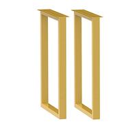 Lot de 2 pieds de table en métal, pieds de meubles carrés robustes en fer, options de hauteur 15,2 cm/24,9 cm/43,2 cm/61 cm/71,1 cm/99,1 cm, pieds en métal pour table à manger, table basse, bureau