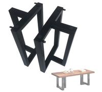 Lot de 2 pieds de table en métal robuste de 68 cm de haut pour table basse ou banc, tubes robustes de 50 x 30 mm, idéal pour les projets de rénovation de maison et de meubles