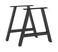 Lot de 2 pieds de table Eschau acier 40 x 40 cm noir