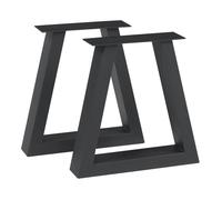 Lot de 2 pieds de table Greiling acier 40 x 40 cm noir