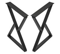 Lot de 2 pieds de table industriels en métal réglables en hauteur 70/100 cm, robustes, pour bureau à domicile, style moderne, installation facile