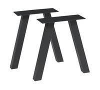 Lot de 2 pieds de table Mariager acier 42 x 40 cm noir
