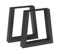 Lot de 2 pieds de table Marstal acier 42 x 40 cm noir