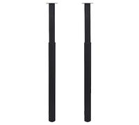 Lot de 2 Pieds de Table Reglable, Pied de Meuble Support de Table Pied de Table télescopique 2 pcs Noir 710 mm - 1100 mm