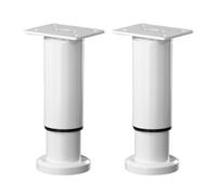Lot de 2 Pieds de Table réglables, 12 à 18 cm (4,72 à 7,09 Pouces), Pieds de Support for Meubles, Pieds de Table Basse en métal(White)