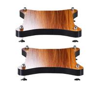 Lot de 2 pieds d'isolation pour caisson de basses avec clou en cuivre fixe, base stabilisatrice pour haut-parleurs standard, dimensions : 30 x 40 x 4,8 cm